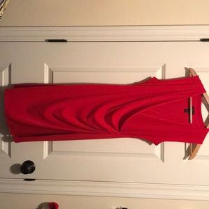 Red sleeveless dress size small, like new
